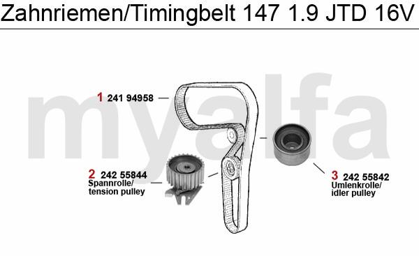 1 24194958 Distributieriem 147,156,166, Nuovo Gt JTD 16?