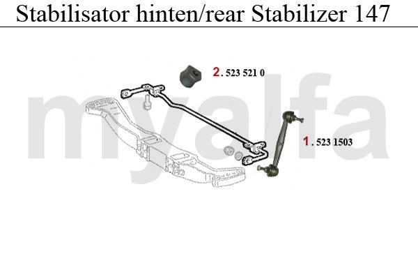 1 5231503 Stabilisatorstang bevesting(botje) achter, 147,156