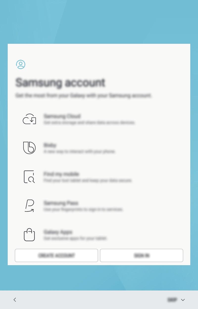 Basisfuncties 6 Meld u aan bij uw Samsung-account. U kunt gebruik maken van de Samsung-services en uw gegevens bijgewerkt en veilig houden op al uw apparaten.