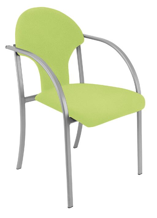 Cafe IV Chaise 4 pieds empilable Structure chrome, monocoque hêtre multipli