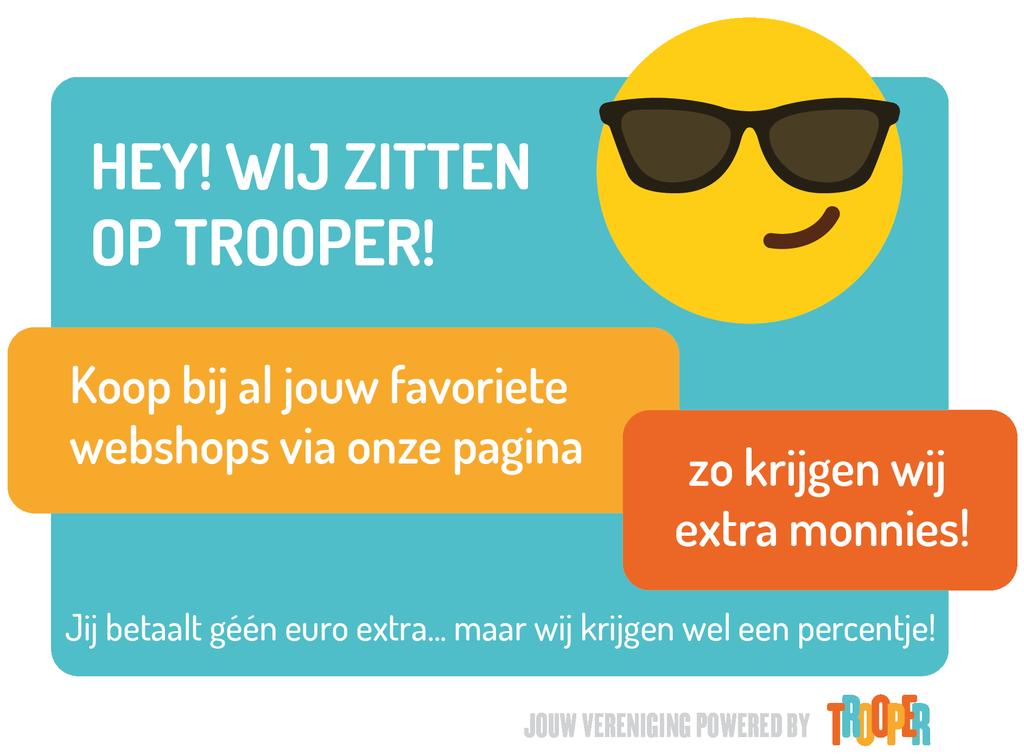 Hoe werkt Trooper? 1. Je gaat naar onze pagina op Trooper (www.trooper.be/scoutsternat). 2. Je kiest je shop en klikt op de banner.