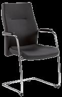 : 35302 MA Vergader/projectstoel model RODANO Stapelbare stoel in zwart of aluminium epoxylak.