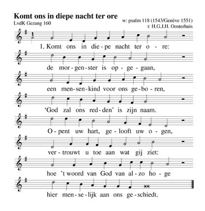 2. Geen ander teken ons gegeven geen licht in onze duisternis dan deze mens om mee te leven een God die onze broeder is. Zingt voor uw God, Hij openbaarde in Jezus zijn menslievendheid.