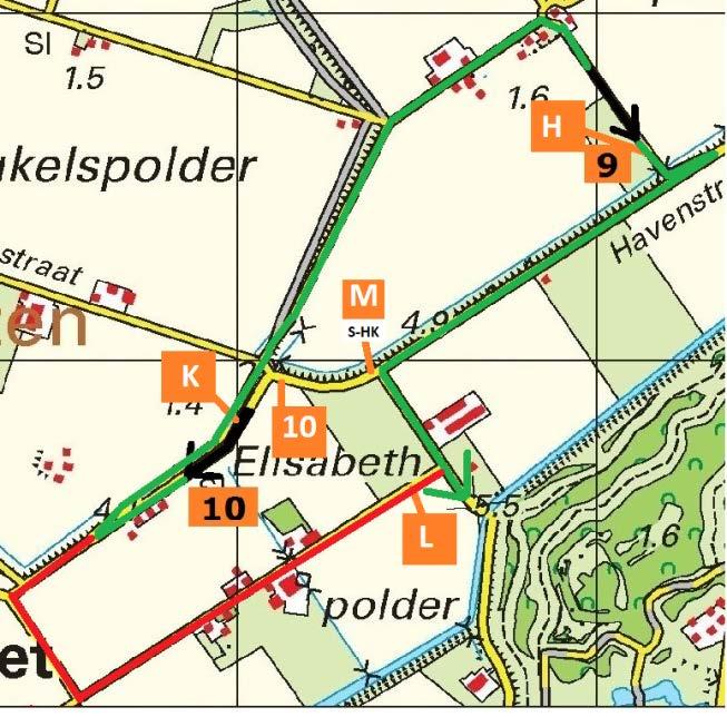 De route naar pijl 10 gaat door e de Havenstraat en dan 2P links, maar helaas, u kwam de M met onderbord S-HK tegen.