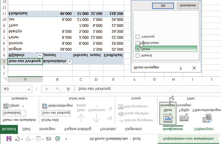 Handboek Excel 2019 Totaalfilter verwijderen U verwijdert deze optie om de hele draaitabel te filteren, als volgt.