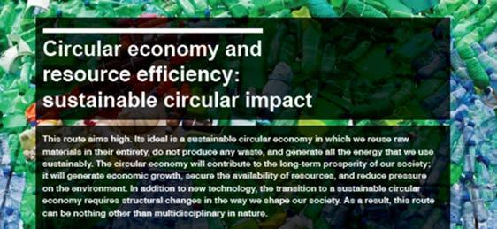 NWA CIRCULAIRE ECONOMIE EN GRONDSTOFFENEFFICIËNTIE Een duurzame circulaire economie gaat uit van volledige herbruikbaarheid van