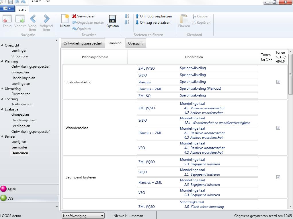 1 Schermafbeelding 34. Planningsdomeinen.