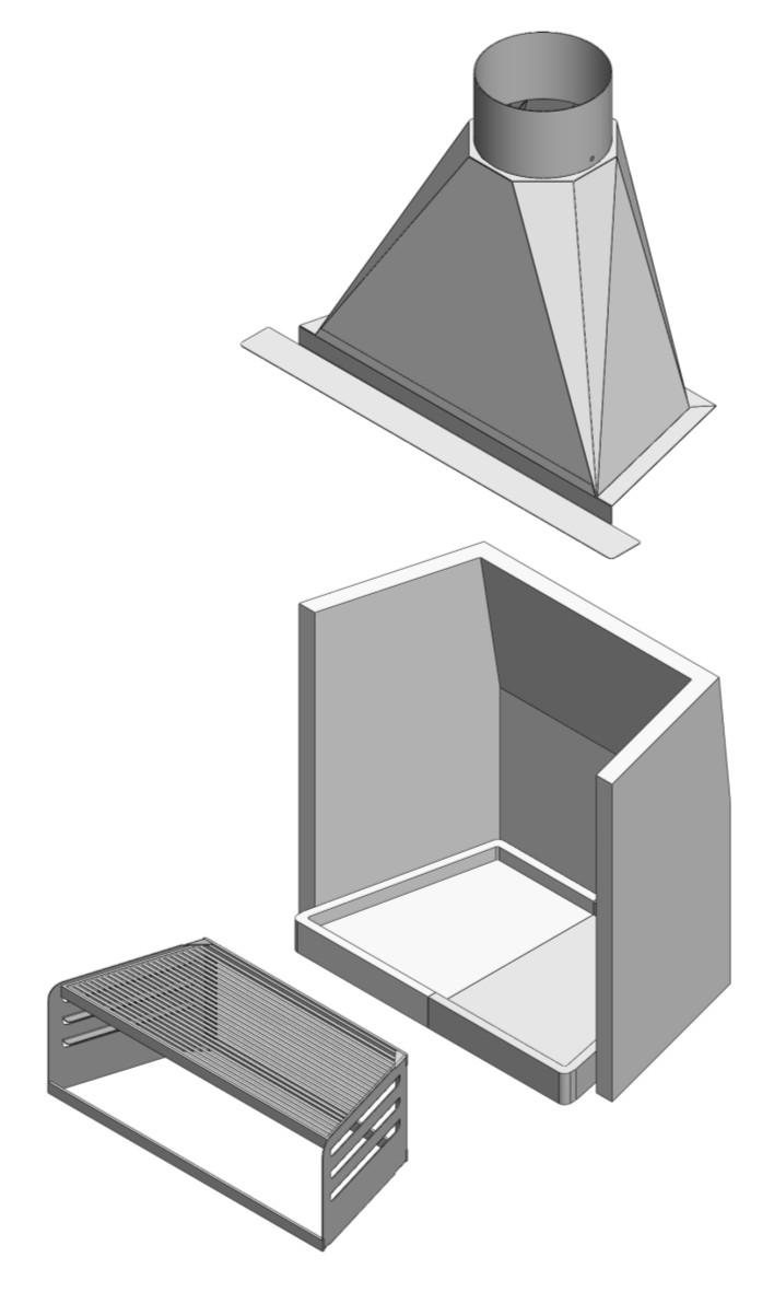 Opstelling Stookstenen kompleet : Art. 1F70055GR t/m 1F70055GE : Art. 2F70600 : Art. 2F70G00 t/m 2F70G01 : Art.