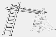 3,50 x,80 x,65 m,90 Grote schommel Aanbouwelement voor platform met glijbaan, klimmuur, klimnet, speeltoren en multi toren.