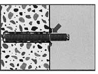 Plaatsing van boorgaten zonder beschadigen van de bewapening, bij foute boringen deze met mortel vullen. 1 7.
