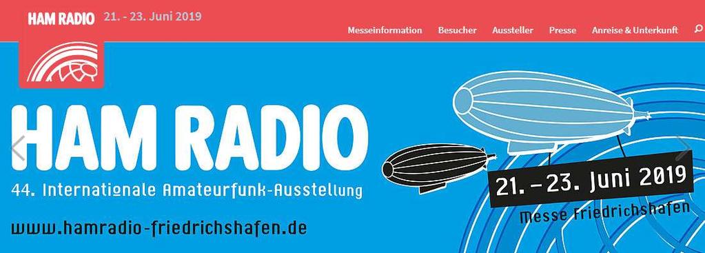 vertrekken weer vele radioamateurs richting HAM RADIO 2019 in Friedrichshafen aan de Bodensee in Duitsland.