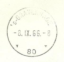 Het stempel werd na de proefneming echter geen hamerstempel, maar een handrolstempel, geleverd op 16 december 1966.