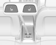 58 Stoelen, veiligheidssystemen Verwarming Activeer de stoelverwarming door op ß voor de betreffende achterstoel aan de zijkant te drukken. De activering wordt aangeduid door de led in de knop.