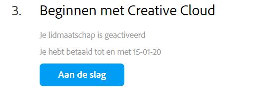 Vul je installatiecode in en kies voor Lidmaatschap activeren: 7.