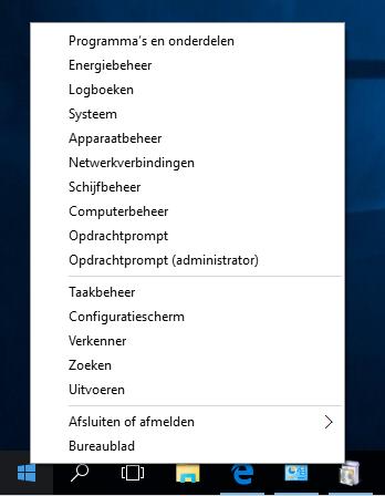 2.2. Instellingen Windows 10 Klik op start ( ) met de rechter