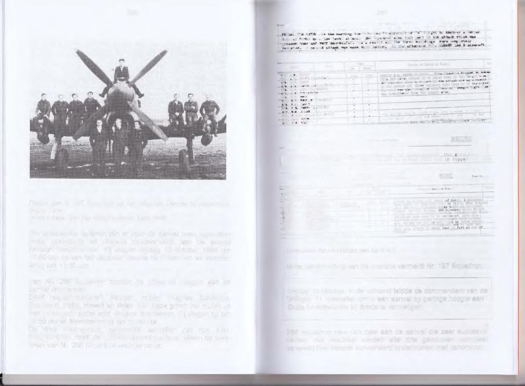 256 257 ECRET. Piloten van nr 197 Squadron op het vliegveld Deurne bij Antwerpen, najaar 1944. In het midden met pijp squadron/eider Allan Smith û1na~s.. rm \ h >U ::. :.;~_q >;~:(rns.~ {;,,:te!~ (.