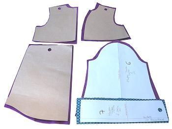 Tuniek-blouse SAMMY Design: glitzerblume*de Knip alle patroondelen met naadtoeslag uit de stof.