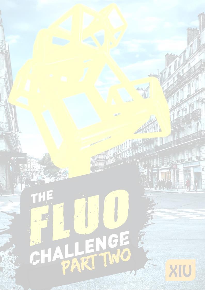 WEDSTRIJDREGLEMENT XIU actie schooljaar 2017-2018 THE FLUO CHALLENGE - PART TWO Inleiding THE FLUO CHALLENGE PART TWO is een wedstrijd die georganiseerd wordt door de vzw XIU.