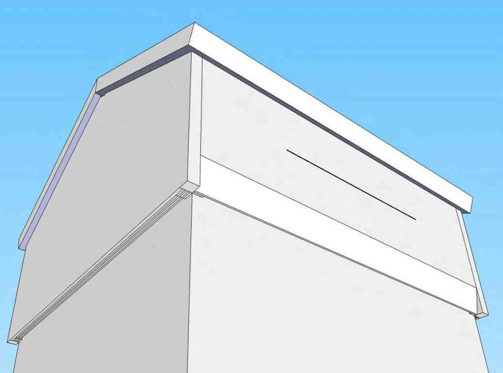 Figuur 4: gevelkasten In het voorontwerp is gekozen voor een puntdak, omdat het dak dan nooit helemaal dezelfde expositie heeft ten opzichte van de zon.