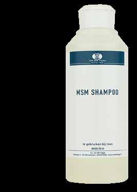 Speciale huidverzorging: shampoo MSM SHAMPOO Deze natuurlijke shampoo met organische zwavel werkt verzachtend bij een gevoelige, droge of rode hoofdhuid.