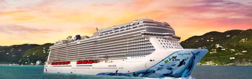 Gefeliciteerd en welkom aan boord! Leuk dat u meegaat op de Lifeplus Diamant Cruise van 2019. Stelt u zich de Bliss voor het nieuwste, geweldige schip van Norwegian Cruise Line.
