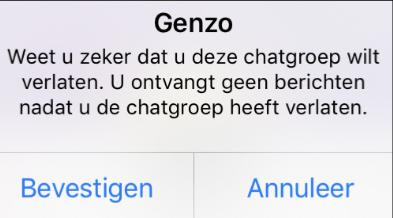 In het hiernavolgende scherm zal een melding zichtbaar worden, die om een bevestiging van u vraagt om de actie tot deactiveren uit te voeren. Kies hierbij voor bevestigen.