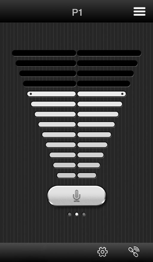 Functionaliteit ReSound Control app 1 3 1. Pas het volumeniveau van uw draadloze hoortoestellen aan of zet het stil. Pas het volumeniveau op uw draadloze accessoires aan of zet het stil. 2.