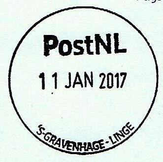 van gebruik) Het stempel werd in januari 2017