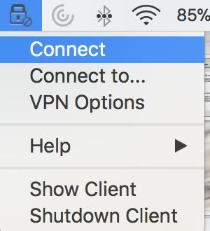 4. Opzetten van de VPN-verbinding Voor het opzetten van de VPN-verbinding druk je op het slotje in de