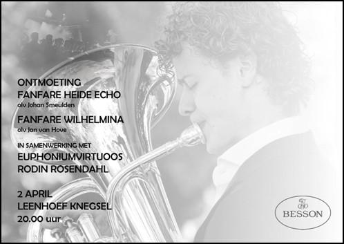 Heide Echo Knegsel Muzikale Ontmoetingen met Koninklijke Harmonie Phileutonia uit Eindhoven en Fanfare Wilhelmina uit Hoogeloon Op zondag 6 maart, vond er in een goed gevulde MFA/De Leenhoef een
