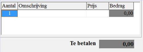 Geselecteerde artikel is te zien in de onderstaande Verkoop regel overzicht: button om naar de eerste verkoop regel te gaan. button om naar de laatste verkoop regel te gaan.