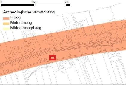 3.4 Archeologische gegevens Volgens de gemeentelijke verwachtingskaart 19 (afbeelding 3.9) heeft het plangebied een hoge verwachting.