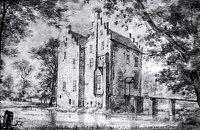 01 KASTEEL ZUILENBURG OMSTREEKS 1250 PRIVE EIGENDOM VANAF LANGBROEKERDIJK TUSSEN DE BOMEN DOOR Zoals blijkt uit een tekening van Roelant Roghman uit 1648 is het overgrote deel van het kasteel