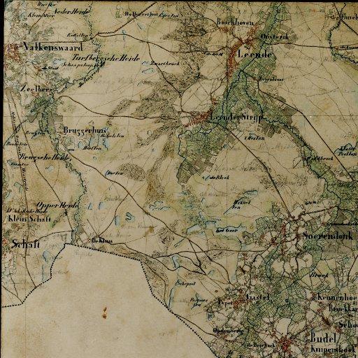 Figuur 2: Historische kaarten, a: Topografische