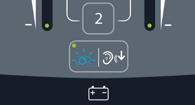 BEDIENING NB: Wanneer de severe environment modus is ingeschakeld, zal het ec-h2o-systeem automatisch worden uitgeschakeld en worden de borsteldruk en de vloeistofdosering automatisch op de hoogste