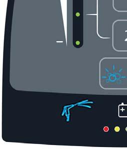 U kunt het ec-h2o-systeem uitschakelen door het indrukken van de ec-h2o-schakelaar onder het contactslot. De blauwe ec-h2o-indicator zal verdwijnen.