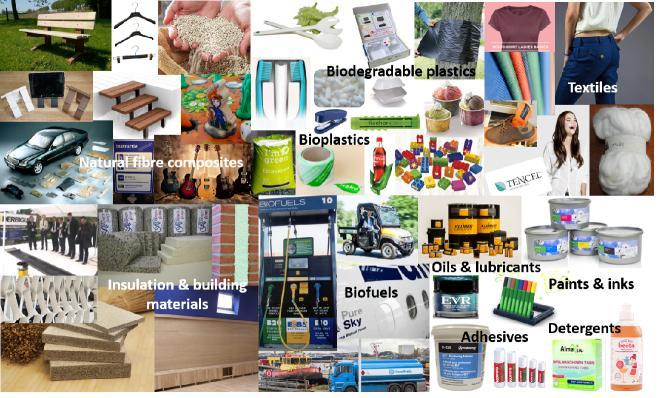 Recente biobased producten 7 BTG, 2017 Classificering van biobased producten Materialen Biomassa componenten als