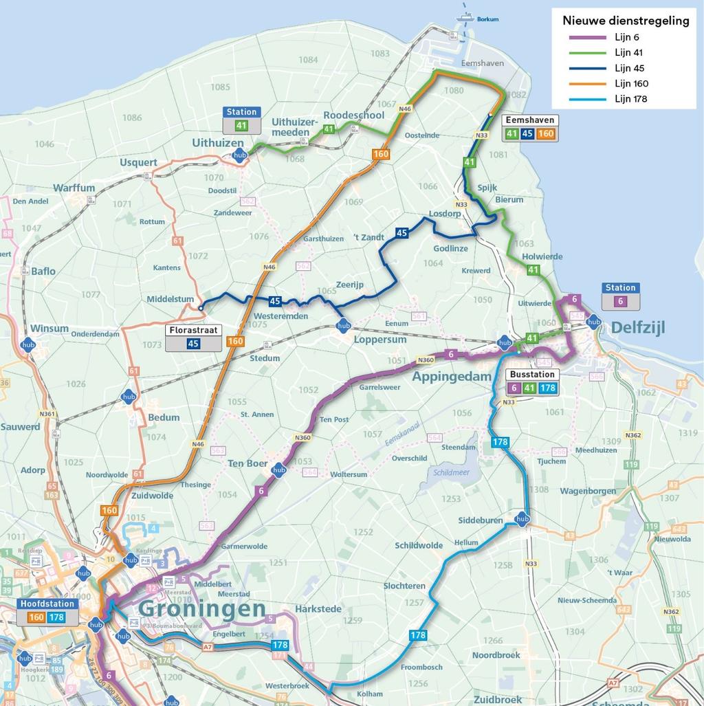 Lijn 160 en lijn 41 versterken als volgt het bestaande OV-net: Op lijn 41 worden meer bussen omgezet naar groot materieel.