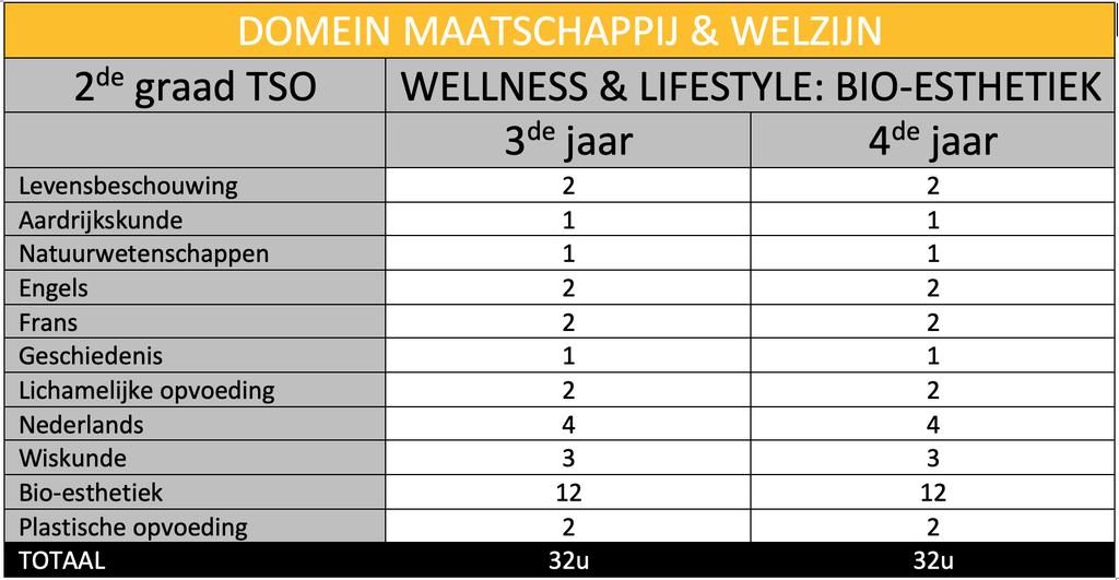 Wellness & Lifestyle: Bio-Esthetiek (TSO) 2de graad Je leert de praktijk van gelaatsverzorging, make-up, lichaamsverzorging, hand- en voetverzorging.