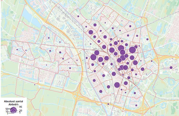 Toerisme in Utrecht Particulier toeristisch verblijf In juni 2018 is de tweede editie van de Airbnb* Monitor Utrecht** gepubliceerd: In oktober 2017 waren er 2.156 actieve Airbnb s in Utrecht.