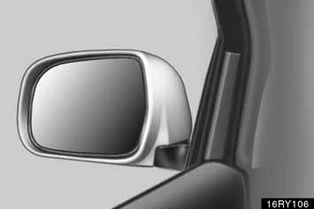 226 STUURWIEL EN SPIEGELS BUITENSPIEGELS Stel de buitenspiegels zodanig af dat de zijkant van uw auto nog net in de spiegel is te zien.