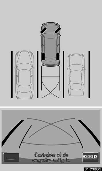 Het punt waarop het stuurwiel gedraaid moet worden, is afhankelijk van de breedte van het parkeervak. 4.