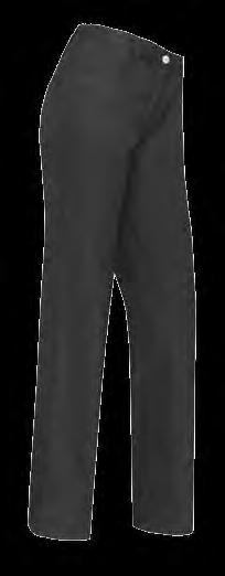 70 Zwart Trijntje Damespantalon met jeanslook, meerdere zakken en gedeeltelijk elastiek in tailleband.
