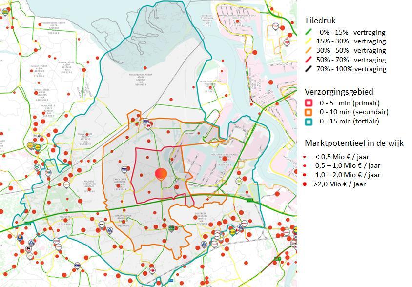 Omgevingspotentieel verzorgingsgebied In deze paragraaf onderzoeken we het potentieel in het verzorgingsgebied van de geteste locatie.