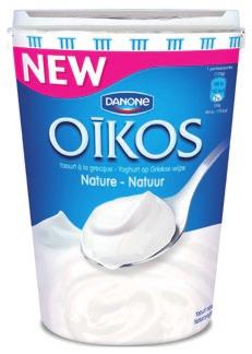 yoghurt Danone Oikos natuur of vanille, 480 g promoprijs: 3,18 /kg 6, 10