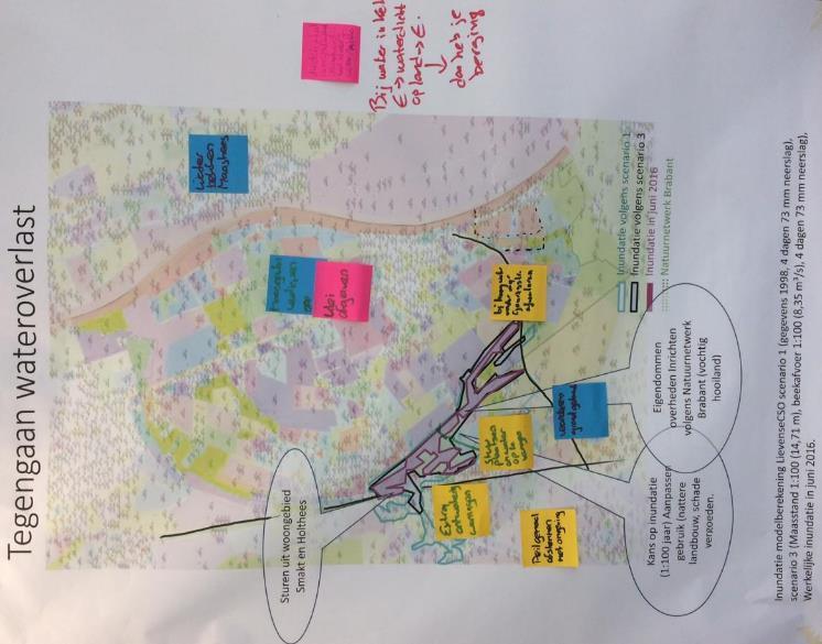 Tegengaan wateroverlast Hieronder de kaart met tekstballonnen op basis van onderzoeken en bestaande suggesties.
