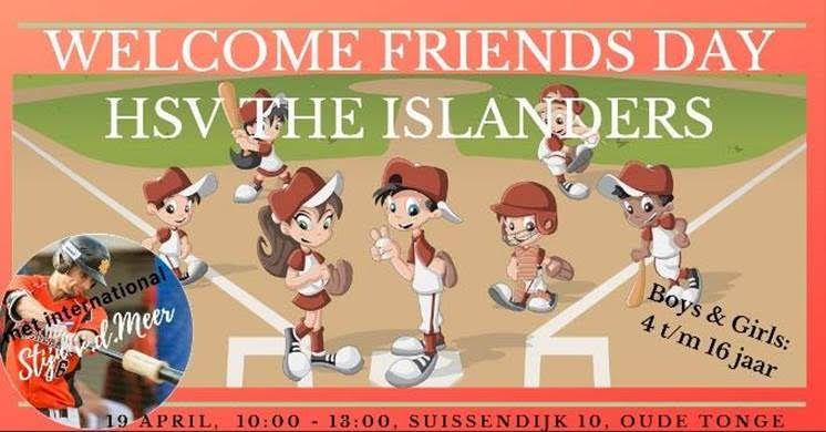 HSV The Islanders Vrijdag 19 april a.s organiseert HSV The Islanders een Welcome Friends Day mét international Stijn van der Meer!
