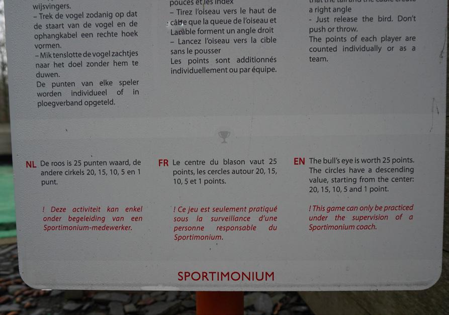 Dat wil zeggen dat ik dit spel enkel kan spelen onder begeleiding van een medewerker van het Sportimonium.