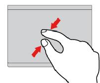 Opmerkingen: Als u twee of meer vingers gebruikt, moet u ervoor zorgen dat uw vingers enigszins uit elkaar staan.