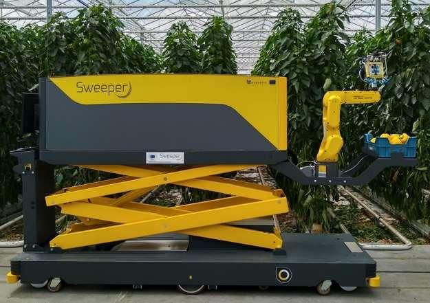 Opzet SWEEPER Standaard oogstplatform Robot arm met 6 vrijheidsgraden Lichtgewicht end-effector met: Camera